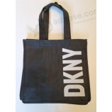 Sac de transport petit. Noir avec logo, toile / tissu de style tissé. Nouveau.
