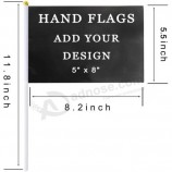 Bagetu Custom Stick Flag Banderas de mano personalizadas Pequeño Mini Ondeando con Mástil