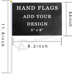 Bagetu Custom Stick Flag Banderas de mano personalizadas Pequeño Mini Ondeando con Mástil