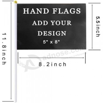 Bagetu Custom Stick Flag Bandiere a mano personalizzate Piccolo Mini Sventolare con Pole