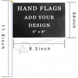 Bagetu Custom Stick Flag Personalized Hand Flags Small Mini Waving with Pole