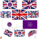 Platine Jubilé Drapeaux Union Jack Queen Royal UK GB Décoration de fête de rue