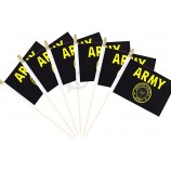 Paquet de 25 US Army Gold Crest Petit Drapeau Tenu à la Main Militaires des États-Unis Mini Drapeaux Décorations pour les événements de fête de l’Armée
