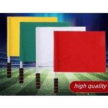 4 pièces de football Drapeaux de main Rugby Juges de ligne Arbitres Assistant Equipements Petit drapeau de signalisation en acier inoxydable