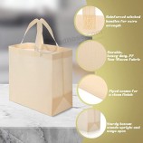 100 pezzi riutilizzabili Totes Bag Set Borsa della spesa non tessuta con manici Tessuto Tote Bag portatile Bulk