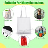 50 confezioni di borse tote in tessuto non tessuto sfuse 13 x 15 pollici sacchetti della spesa riutilizzabili con manici lunghi per lo shopping