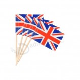 50x Union Jack Mini drapeau Cocktail bâtonnets drapeaux King Charles couronnement pic à gâteau