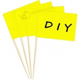 100 pièces blanc cure-dent drapeaux, cupcake toppers apéritifs drapeau, sandwichs de bricolage pour fête d’anniversaire