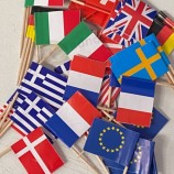 50/100x MINI Amérique Allemagne Drapeau Dent Pick Cupcake Cocktail Sticks Aliments Drapeaux