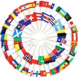 100 Different Countries Toothpick Flag - Vivid Double Sided Print & Solid Smooth Pick