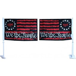 Набор из 2 Betsy Ross 1776 We The People Черный и красный грубый текс трикотажный нейлон двусторонний 12x18 12