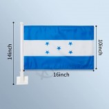 2 Pack Car Flags ,Car Flag Honduras Flag Outdoor with Honduran Flag and Car Flag Pole, Car Logo Window Clip Can be Clipped to Most Windows 14 inch
