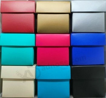 Block Colour Gift Box & Lid Square Rectangle Matte Laminate Gloss, Choose Colour