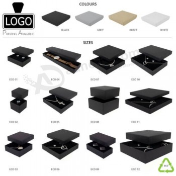 Joyería ecológica Pulsera-Colgante-Pendientes Cajas (14 tamaños) Carta grande