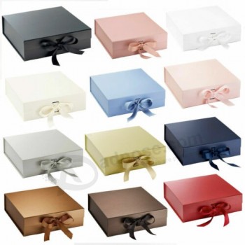 QUALITÀ Lusso Premium Shut Regalo Scatole MAGNETICHE con nastro di compleanno matrimonio