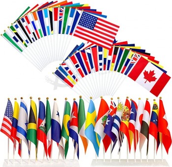 200 Countries International Flags of the World Small Mini Hand Held Flags on Stick,8.2 x 5.5 Inch with high quality and any size