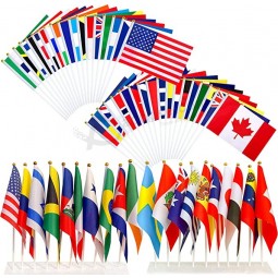 200 Länder internationale Flaggen der Welt kleine Mini-Handflaggen auf Stick, 8,2 x 5,5 Zoll mit hoher Qualität und jeder Größe