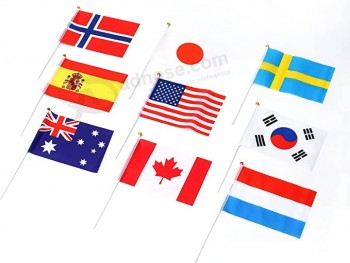 200 Countries Flag National International Country Stick Flag Sports Flags Small Mini Hand Held Round Top on Stick,Contains Flags Of All Countries