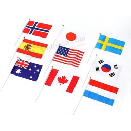 200 paesi bandiera nazionale internazionale paese bastone bandiera sport bandiere piccolo mini mano tenuto in mano rotondo top su bastone