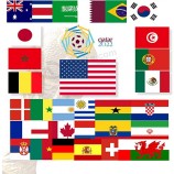 2024 Football 32 Pays Coupe du monde 3x5 pieds drapeaux,100D polyester laiton oeillets drapeau pays drapeau national international bannière