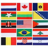 200 pays Drapeaux en bois, drapeaux sportifs International bâton petit drapeau à main, contient des pays de haute qualité et de toute taille