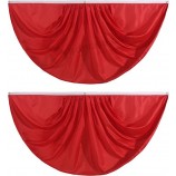 Rosso puro tinta unita pieghettato fan flag Bunting 3 x 6 Ft colore pieghettato 2 pezzi fan flag banner interno/esterno/anteriore portico decorazioni
