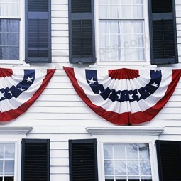 USA Patriotic Pleated Fan Flag - 6PCS American US Flag Bunting Banner Patriotic Bunting Flag Stars and Stripes Flag Bunting