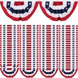 American Pleated Fan Flag Bulk, 3 x 1.5 ft USA Patriotic Flag Bunting Stars and Stripes Half Fan Banner with Flag with high quality and any size