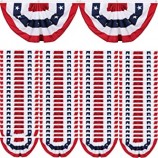 Bandiera del tifoso pieghettata americana alla rinfusa, 3 x 1,5 piedi USA Bandiera patriottica a stelle e strisce Half Fan Banner con bandiera di alta qualità e di qualsiasi dimens