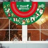 Pollici pieghettato fan flag mezzo fan banner bandiera con occhielli e occhielli per Natale Outdoor Hanging Decor con alta qualità e qualsiasi dimensione