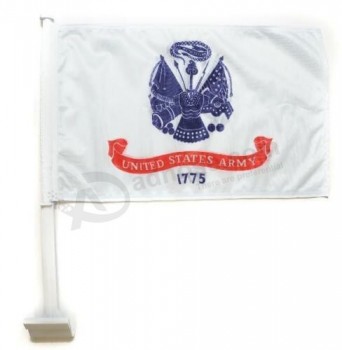 Army Window Car Flag 12" x 15" Knitted With Mounting Staff with high quality and any size