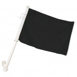 Bandera de coche negra de doble cara Bandera de ventana de coche de color sólido negro con alta calidad y cualquier tamaño