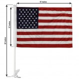 Solid Color Red Double Sided Car Flag Car Window Flag Red Flag with high quality and any size