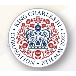 Koning Charles officiële kroning embleem Pin Badge