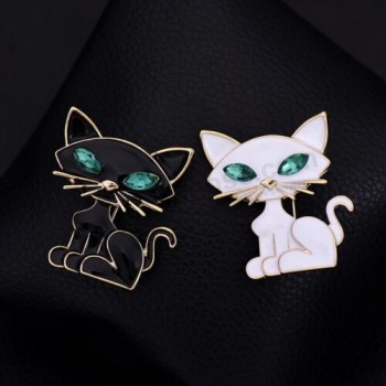 Gatos lindos esmalte broche de alfiler de solapa de animales broches de insignia joyería de regalo