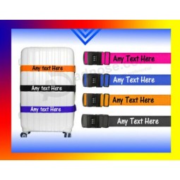Gepersonaliseerde Bagageband Koffer Bedrukt Veilig GESLOTEN Bagageriem 5cm breed