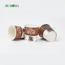 カスタムプリント使い捨て二重層ジュースティーコーヒー容器生分解性中空紙コップ