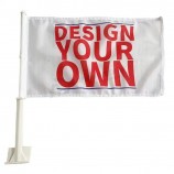 Outdoor Custom Logo Design Auto Flagge 12 'x18' Digitaldruck Polyester 150d billige Auto Flaggen mit Stange