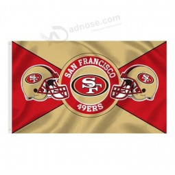 Entrega rápida Poliéster 100D personalizado 3 * 5FT SF San Francisco 49ers bandera del equipo de fútbol de la nfl