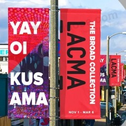 Straßenbanner vertikale Außenwerbung PVC Vinyl Straßenlaterne Mast Banner für Werbung