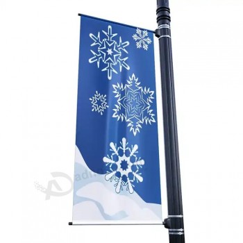 Straatlantaarnpaal dubbelzijdige banner met beugels en paal