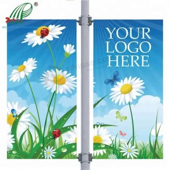 Hängende Vinyl Street Pole Banner Für Kanada / Chicago / Singapur