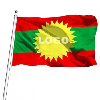 Free sample custom promotion national digital flag printing flags polyester Oromo flag with logo custom print