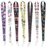 OEM blanc sublimation polyester nylon masquage longe uni médaille ruban bon marché personnalisé logo imprimé lanière