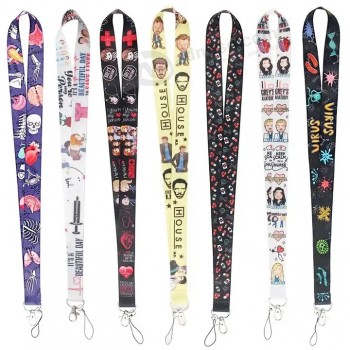 OEM in bianco Sublimazione Poliestere Nylon Mascheratura Cordino Semplice Medaglie Nastro A Buon Mercato Personalizzato Logo Personalizzato Stampato