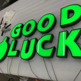 3D-Kanalbuchstaben Vorderseite Edelstahl vollfarbiges Schild mit Hintergrundbeleuchtung LED-Werbung beleuchtetes Schild