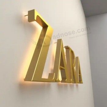 뜨거운 판매 3D 편지 상점 간판 빛나는 건물 사용자 정의 비즈니스 간판 및 로고 야외 상점 앞 LED 편지