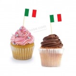 Décoration de forme personnalisée mini cure-dent nourriture gâteau papier drapeau avec bâton