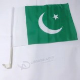 Neues Design 12x18 Zoll benutzerdefinierte pakistanische Flagge pakistanische Auto Fenster Flagge mit kleinem Fahnenmast