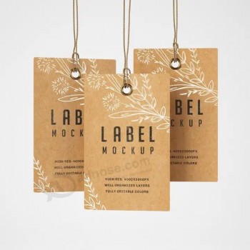 2023 HOT Conception gratuite Nom personnalisé LOGO étiquettes de vêtements Impression de bijoux vêtement papier étiquette Hang Tag